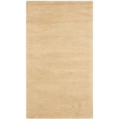 Beige Handmade Wool 2'3" x 4' Area Rug