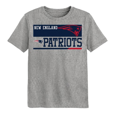 Nfl New England Patriots Boys Short Sleeve Poly Heather Gray T shirt M Target