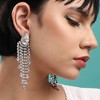 SOHI Women's Crystal Silver Party Drop Earrings - 3 of 4