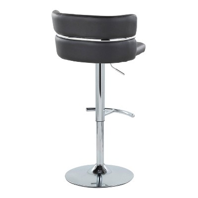 Cinch Adjustable Black Metal Swivel Barstools, Set of 2