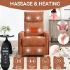 Swivel Rocker Recliner Chair with Heat and Massage, Manual Reclining Lounge Chair, Reclining Massage Armchair for Living Room - Cuddlewood - 2 of 4