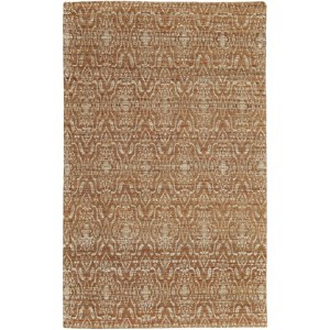 Orange and Tan Geometric Hand Woven Area Rug - 1 of 4