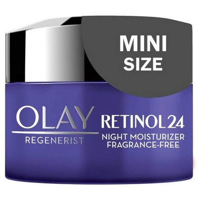 Olay Regenerist Retinol 24 + Peptide Night Face Moisturizer Fragrance-Free - Trial Size - 0.5oz