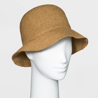 Women's Packable Straw Cloche Hat - Universal Thread™ Brown