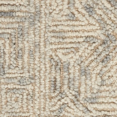 Handmade Tufted Wool Beige/Grey Area Rug 2'3" x 7'6"