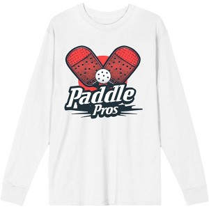 Pickleball "Paddle Pros" Adult Crew Neck Long Sleeve Tee - 1 of 2