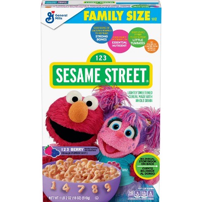 Sesame Street 123 Berry Family Size Cereal - 18oz - General Mills