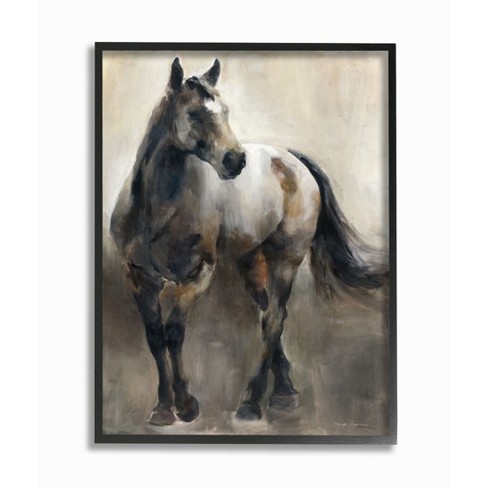 Stupell Industries Abstract Wild Horse Stance Brown Black Painting - image 1 of 4