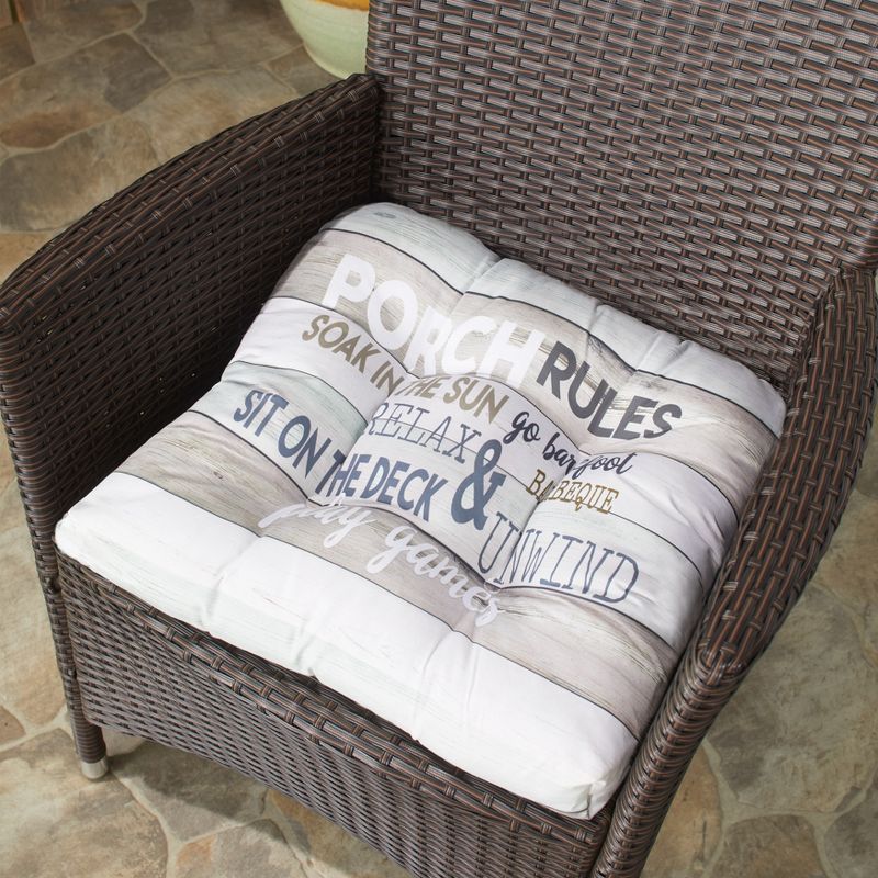 The Lakeside Collection Indoor/Outdoor Rules Collection - Porch Single Seat Cushion, 2 of 3
