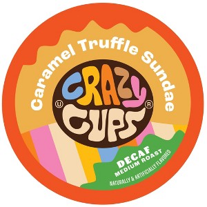 Crazy Cups Decaf Caramel Truffle Sundae Flavored Coffee Pods - 1 of 3