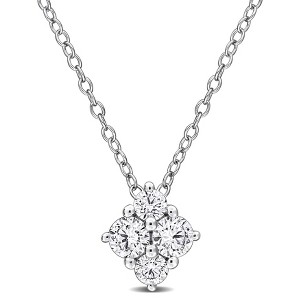 EVERLY JEWELRY | Sterling Silver 1/2 CT TW Lab Grown Diamond Fashion Pendant With Chain, 17-inch - 1 of 4