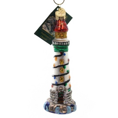 Old World Christmas 5.0" Holiday Lighthouse Ornament Ocean  -  Tree Ornaments