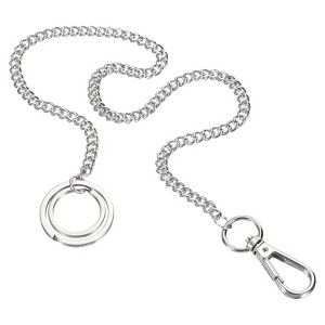 Unique Bargains Wallet Jeans Belt Handbag Nickel Plated Metal Clip Closure Chains - 1 of 4