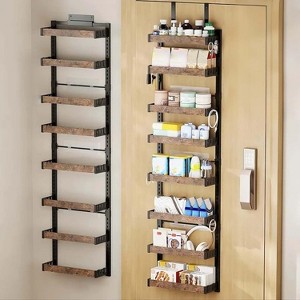 8-Layer Carbon Steel Door Storage Rack Without Punching Bedroom Room Door Multi-Layer Storage Basket Dormitory Door Back Rack - 1 of 4