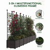 63 Inch Raised Garden Bed, Outdoor Garden Planter with Trellis for Climbing Plants and Vines, Raised Bed Garden Planters with Reservoir and Drainage - 3 of 4
