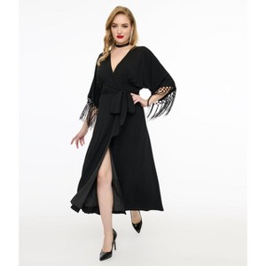 Unique Vintage Women's Wrap Midi Dress - 1 of 3