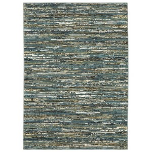 Captiv8e Designs Rocco Distressed Striped Blue Area Rug - 1 of 4