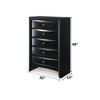 NicBex Retro 5-Drawer Tall Bedroom Dressers,Chest of Drawers for Bedroom,Entryway,Wooden Dresser Chest - 4 of 4