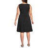 Lands' End Women's Cotton Modal Pleated Fit and Flare Dress - 2 of 3