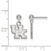 Black Bow Jewelry 14k White Gold Kentucky Wildcats NCAA Dangle Earrings - 2 of 3