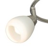 Pro Track Mini S-Wave 6-Head LED Ceiling Track Light Fixture Kit Spot Light GU10 Brushed Nickel Finish White Glass Mid Century Modern Kitchen 38" Wide - 3 of 4