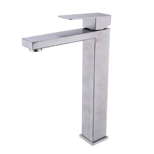 ChicFurnit Bathroom Sink Faucet Single Handle Basin Mixer Tap with Anti Corrosion Surface for Bathroom, Silver, 17.7"*9.8"*2.4" - 1 of 4