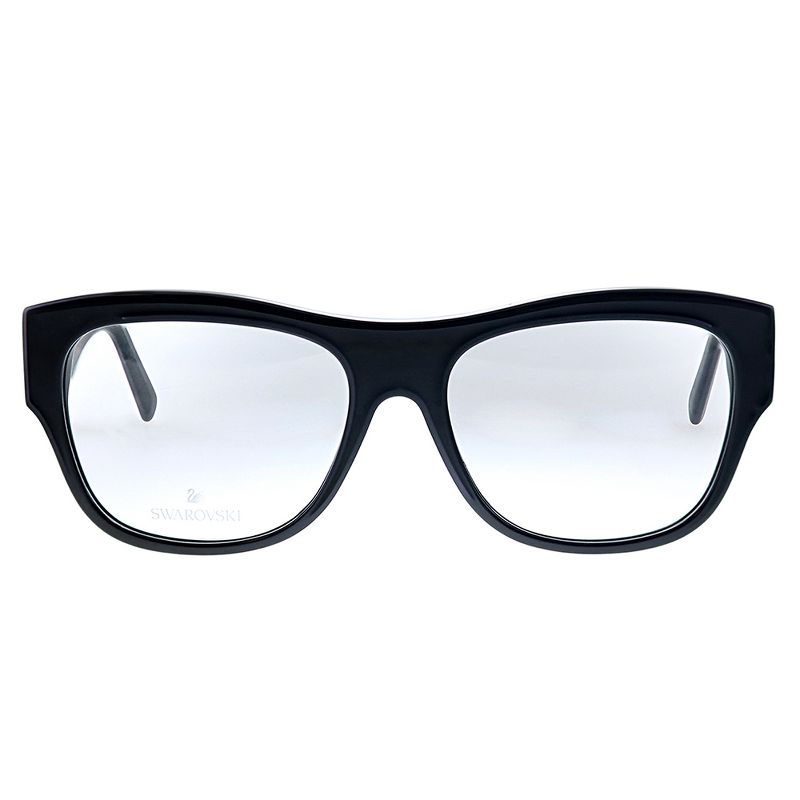 Swarovski  001 Womens Square Eyeglasses Glossy Black 53mm, 2 of 4