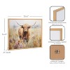 Kate & Laurel All Things Decor 20"x16" Gallery Highland Cow in a Flower Field Landscape Print by The Creative Bunch Studio Natural - 3 of 4