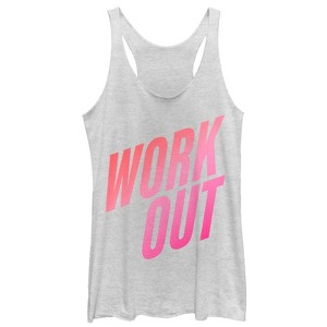 Women's CHIN UP Work Out Fade Racerback Tank Top - 1 of 3