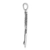 Black Bow Jewelry Rhodium Plated Sterling Silver Antiqued Angel Wings Pendant, 18 x 32mm - 2 of 4
