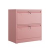 SUXXAN Metal Lateral File Cabinet, 30.24" H Lockable Files Cabinet, Ins Design Office Cabinet with 2 Drawers, Assembly Required,Black - 2 of 4