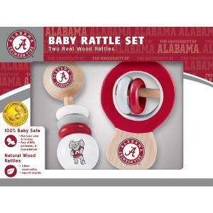 Baby Fanatic Wood Rattle 2 Pack - NCAA Alabama Crimson Tide Baby Toy Set - 1 of 4
