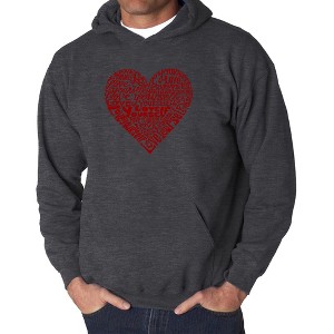 LA Pop Art Love Yourself - Men's Word Art Hooded Sweatshirt - 1 of 4