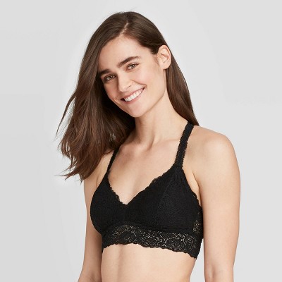 women's black bralette