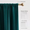 38"x34" Lush Decor Glam Pleated Velvet Light Filtering Window Curtain Panels Blue Pair - 3 of 4