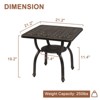 Maggift Patio End Tables, Modern Decorative Side Tables, Stylish Design for Patio, Living Room, Indoor and Outdoor Use, Black, 21.2"*21.2"*19.2" - 4 of 4