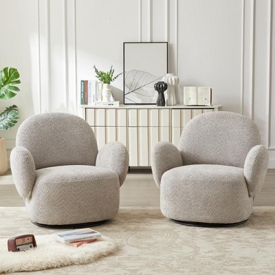 Vynxaria Accent chair for Living room With Swivel Function