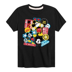 Boys' - Disney - Mickey Sticker Look Short Sleeve Graphic T-Shirt - 1 of 4