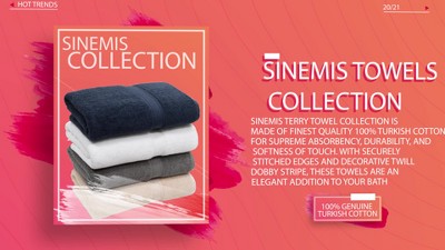 Linum Home Textiles Sinemis 100% Turkish Cotton Terry Bath Towels - Set of 6 White