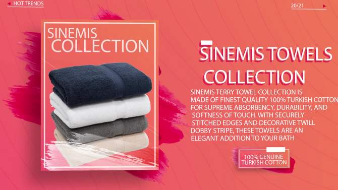 6pc Sinemis Turkish Bath Towel Set - Linum Home Textiles, 2 of 5, play video
