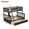 TIRAMISUBEST Twin over Full Bunk Bed Frame with 2 Drawers, Convertible Design from Bunk to 2 Platform Beds - 4 of 4