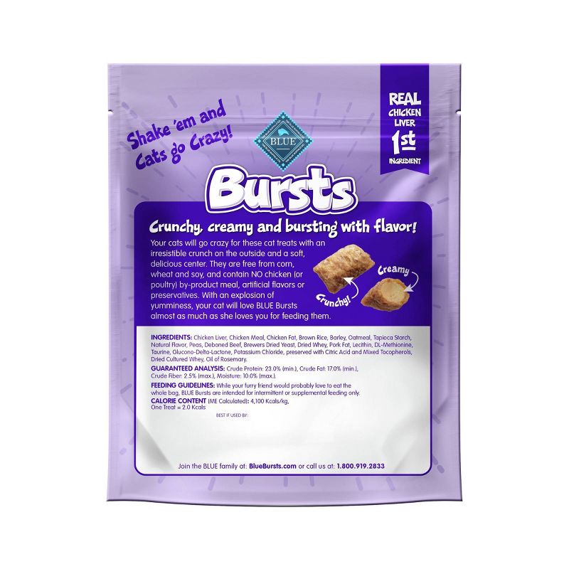 Blue Buffalo Bursts with Chicken, Liver & Beef Crunchy & Creamy Cat Treats, 3 of 6