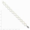 Black Bow Jewelry 11-12mm, White FW Cultured Pearl & Sterling Silver Clasp Necklace - 3 of 4
