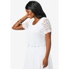 Jessica London Women's Plus Size Crochet Shrug - 4 of 4