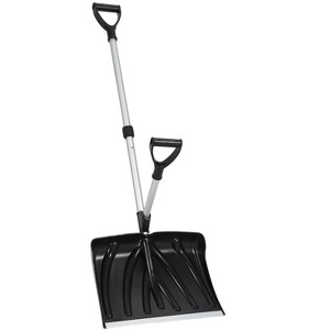 Snow Shovel, 18x13 in Blade, Ergonomic Snow Shovels with Assisted D-Ring Handle, 3.5LBS Lightweight Aluminum Shoveling Tool for Driveway Walkway - 1 of 4