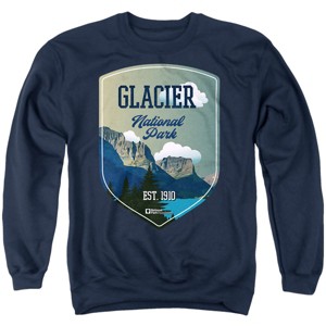 Men's Glacier National Park Illustrated Landscape Crewneck Sweatshirt - 1 of 4