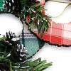 Gibson Holiday Wreath Ornament 4 Piece Set in Red and Green - 3 of 4