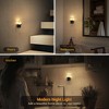 YANSUN 1-Watt Plug-in Black LED Candle Night Light with Dusk to Dawn Sensor Sliding Dimmer,3000K Warm Light for Bedroom(2-Pack) - 2 of 4