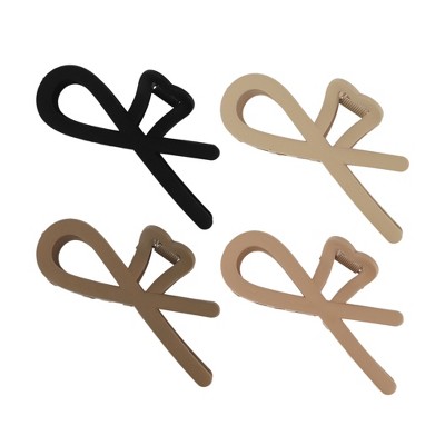 Unique Bargains Women's Fashion Frosted Hair Clips 4 Pcs