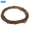 Unique Bargains Metal Door Window Decorations Hoop Rattan Wreaths 2 Pcs - 3 of 4